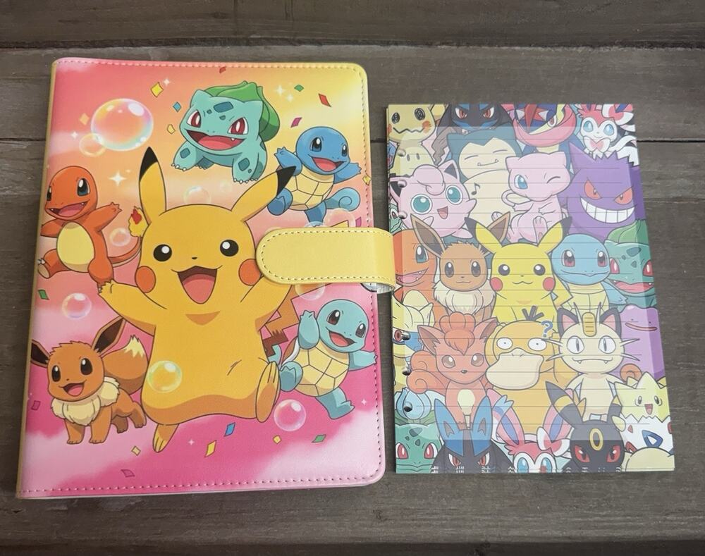 Pokemon A5 Binder with matching printed paper